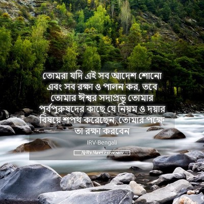 Picture 05 - দ্বিতীয় বিৱৰণ 7:12 BENIRV - তোমরা যদি এই সব - Bible Verse Picture