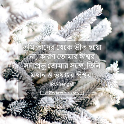 Picture 05 - দ্বিতীয় বিৱৰণ 7:21 BENIRV - তুমি তাদের থেকে - Bible Verse Picture