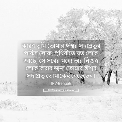 Picture 05 - দ্বিতীয় বিৱৰণ 7:6 BENIRV - কারণ তুমি তোমার - Bible Verse Picture
