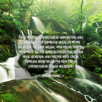 Picture 05 - দ্বিতীয় বিৱৰণ 7:8 BENIRV - কিন্তু সদাপ্রভু - Bible Verse Picture