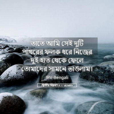 Picture 05 - দ্বিতীয় বিৱৰণ 9:17 BENIRV - তাতে আমি সেই দুটি - Bible Verse Picture