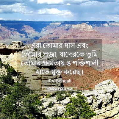 Picture 05 - নহিমিয়া 1:10 BENIRV - এরা তোমার দাস এবং - Bible Verse Picture