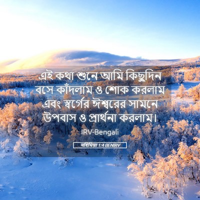 Picture 05 - নহিমিয়া 1:4 BENIRV - এই কথা শুনে আমি - Bible Verse Picture
