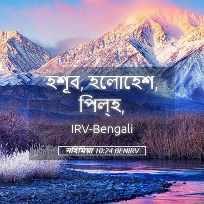 Picture 05 - নহিমিয়া 10:24 BENIRV - হশূব, হলোহেশ, - Bible Verse Picture