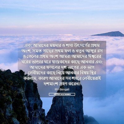 Picture 05 - নহিমিয়া 10:37 BENIRV - এবং আমাদের ময়দার - Bible Verse Picture