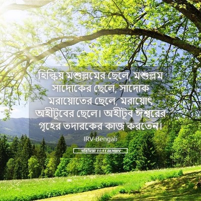 Picture 05 - নহিমিয়া 11:11 BENIRV - হিল্কিয় - Bible Verse Picture