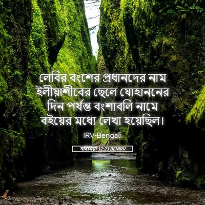 Picture 05 - নহিমিয়া 12:23 BENIRV - লেবির বংশের - Bible Verse Picture