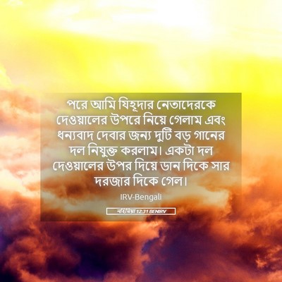 Picture 05 - নহিমিয়া 12:31 BENIRV - পরে আমি যিহূদার - Bible Verse Picture
