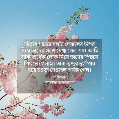 Picture 05 - নহিমিয়া 12:38 BENIRV - দ্বিতীয় গানের - Bible Verse Picture