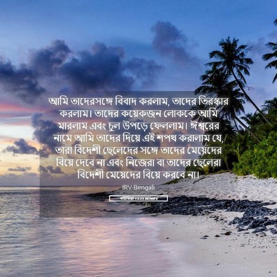 Picture 05 - নহিমিয়া 13:25 BENIRV - আমি তাদেরসঙ্গে - Bible Verse Picture