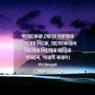Picture 05 - নহিমিয়া 3:28 BENIRV - যাজকেরা ঘোড়া - Bible Verse Picture