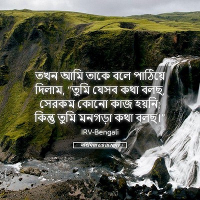 Picture 05 - নহিমিয়া 6:8 BENIRV - তখন আমি তাকে বলে - Bible Verse Picture