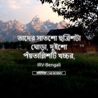 Picture 05 - নহিমিয়া 7:68 BENIRV - তাদের সাতশো - Bible Verse Picture