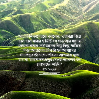 Picture 05 - নহিমিয়া 8:10 BENIRV - আর তিনি তাদেরকে - Bible Verse Picture