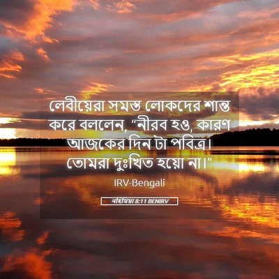 Picture 05 - নহিমিয়া 8:11 BENIRV - লেবীয়েরা সমস্ত - Bible Verse Picture