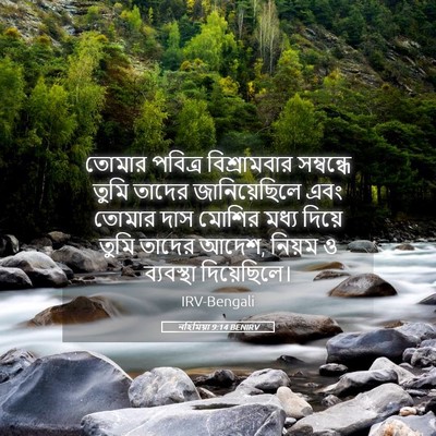 Picture 05 - নহিমিয়া 9:14 BENIRV - তোমার পবিত্র - Bible Verse Picture