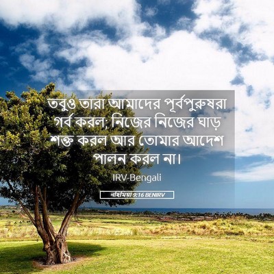 Picture 05 - নহিমিয়া 9:16 BENIRV - তবুও তারা আমাদের - Bible Verse Picture