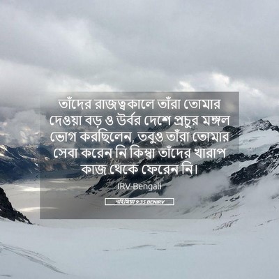 Picture 05 - নহিমিয়া 9:35 BENIRV - তাঁদের রাজত্বকালে - Bible Verse Picture