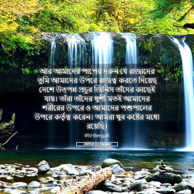 Picture 05 - নহিমিয়া 9:37 BENIRV - আর আমাদের পাপের - Bible Verse Picture