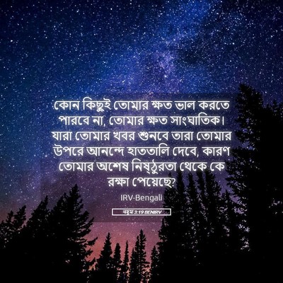 Picture 05 - নহূম 3:19 BENIRV - কোন কিছুই তোমার - Bible Verse Picture