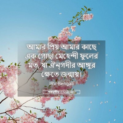Picture 05 - পৰমগীত 1:14 BENIRV - আমার প্রিয় আমার - Bible Verse Picture
