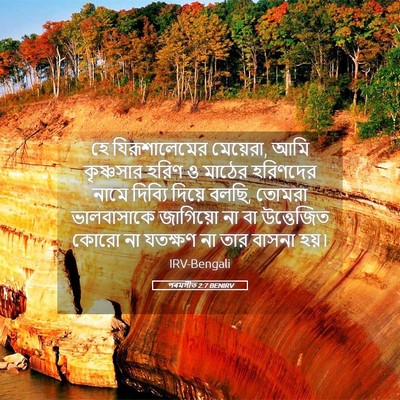 Picture 05 - পৰমগীত 2:7 BENIRV - হে যিরূশালেমের - Bible Verse Picture