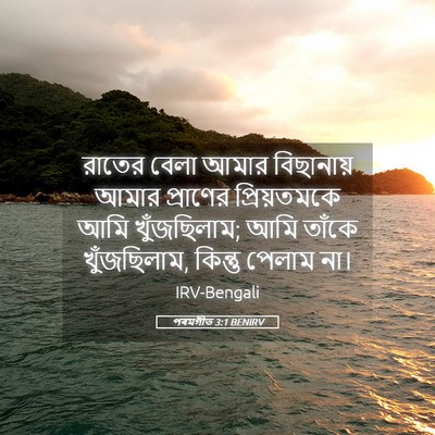 Picture 05 - পৰমগীত 3:1 BENIRV - রাতের বেলা আমার - Bible Verse Picture