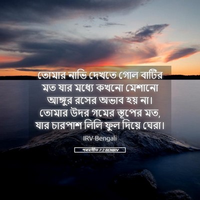 Picture 05 - পৰমগীত 7:2 BENIRV - তোমার নাভি দেখতে - Bible Verse Picture
