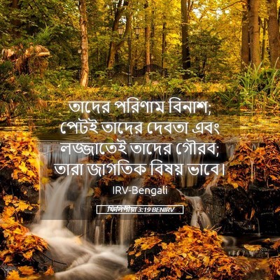 Picture 05 - ফিলিপীয়া 3:19 BENIRV - তাদের পরিণাম - Bible Verse Picture