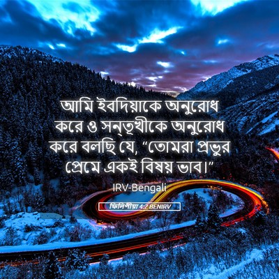 Picture 05 - ফিলিপীয়া 4:2 BENIRV - আমি ইবদিয়াকে - Bible Verse Picture