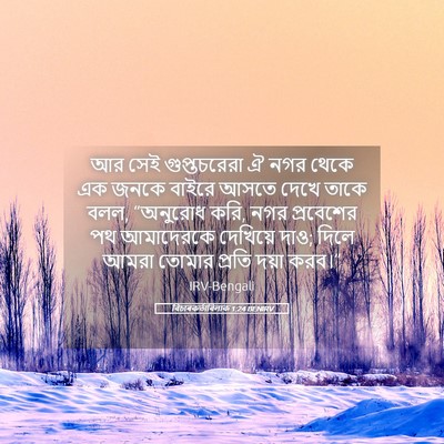 Picture 05 - বিচাৰকর্তাবিলাক 1:24 BENIRV - আর সেই গুপ্তচরেরা - Bible Verse Picture