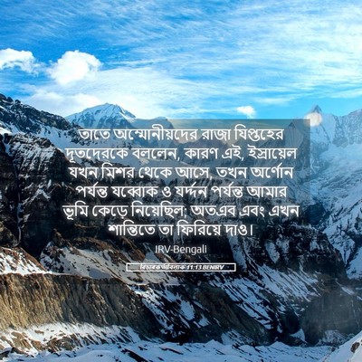 Picture 05 - বিচাৰকর্তাবিলাক 11:13 BENIRV - তাতে অম্মোনীয়দের - Bible Verse Picture