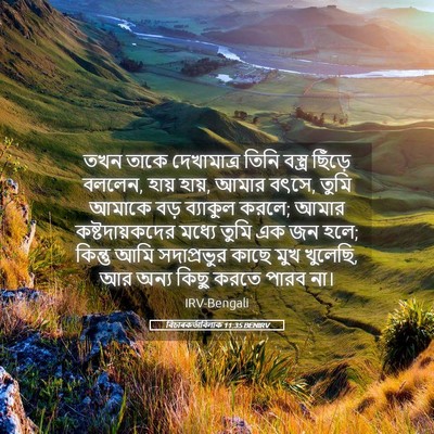 Picture 05 - বিচাৰকর্তাবিলাক 11:35 BENIRV - তখন তাকে - Bible Verse Picture