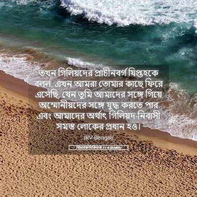 Picture 05 - বিচাৰকর্তাবিলাক 11:8 BENIRV - তখন গিলিয়দের - Bible Verse Picture