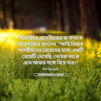 Picture 05 - বিচাৰকর্তাবিলাক 14:2 BENIRV - পরে ফিরে এসে নিজের - Bible Verse Picture