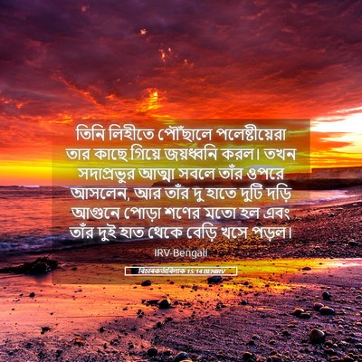 Picture 05 - বিচাৰকর্তাবিলাক 15:14 BENIRV - তিনি লিহীতে - Bible Verse Picture