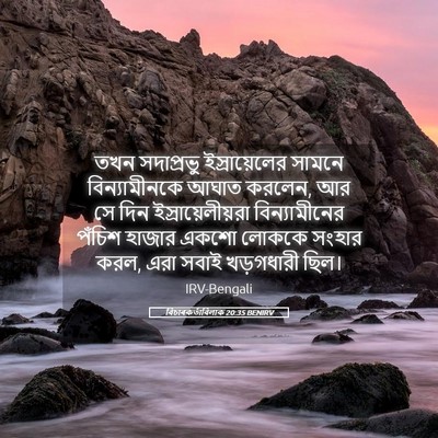 Picture 05 - বিচাৰকর্তাবিলাক 20:35 BENIRV - তখন সদাপ্রভু - Bible Verse Picture