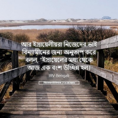 Picture 05 - বিচাৰকর্তাবিলাক 21:6 BENIRV - আর ইস্রায়েলীয়রা - Bible Verse Picture