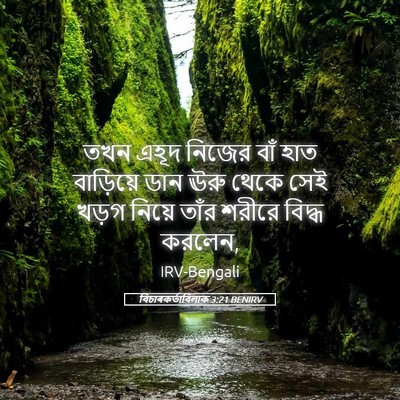 Picture 05 - বিচাৰকর্তাবিলাক 3:21 BENIRV - তখন এহূদ নিজের বাঁ - Bible Verse Picture