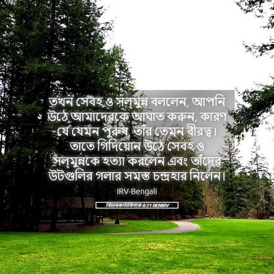 Picture 05 - বিচাৰকর্তাবিলাক 8:21 BENIRV - তখন সেবহ ও - Bible Verse Picture