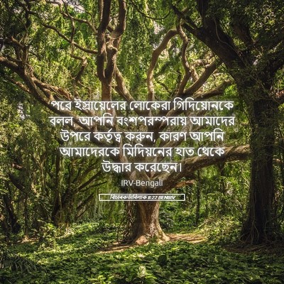 Picture 05 - বিচাৰকর্তাবিলাক 8:22 BENIRV - পরে ইস্রায়েলের - Bible Verse Picture