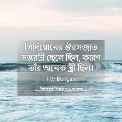 Picture 05 - বিচাৰকর্তাবিলাক 8:30 BENIRV - গিদিয়োনের ঔরসজাত - Bible Verse Picture