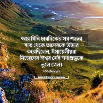 Picture 05 - বিচাৰকর্তাবিলাক 8:34 BENIRV - আর যিনি চারদিকের - Bible Verse Picture