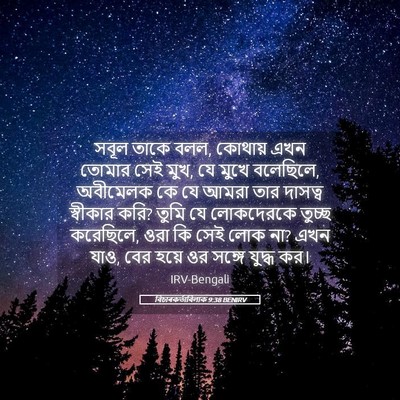 Picture 05 - বিচাৰকর্তাবিলাক 9:38 BENIRV - সবূল তাকে বলল, - Bible Verse Picture