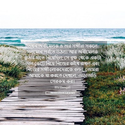 Picture 05 - বিচাৰকর্তাবিলাক 9:48 BENIRV - তখন অবীমেলক ও তার - Bible Verse Picture