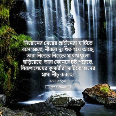 Picture 05 - বিলাপ 2:10 BENIRV - সিয়োনের মেয়ের - Bible Verse Picture