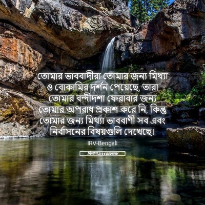 Picture 05 - বিলাপ 2:14 BENIRV - তোমার ভাববাদীরা - Bible Verse Picture