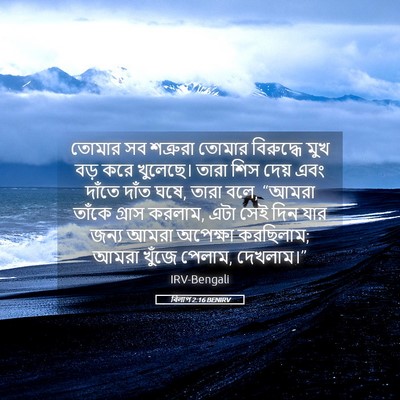 Picture 05 - বিলাপ 2:16 BENIRV - তোমার সব শত্রুরা - Bible Verse Picture