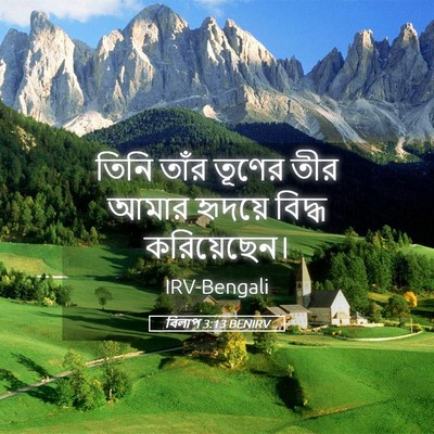 Picture 05 - বিলাপ 3:13 BENIRV - তিনি তাঁর তূণের - Bible Verse Picture