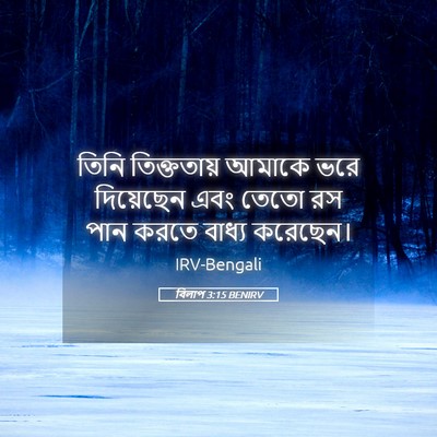 Picture 05 - বিলাপ 3:15 BENIRV - তিনি তিক্ততায় - Bible Verse Picture